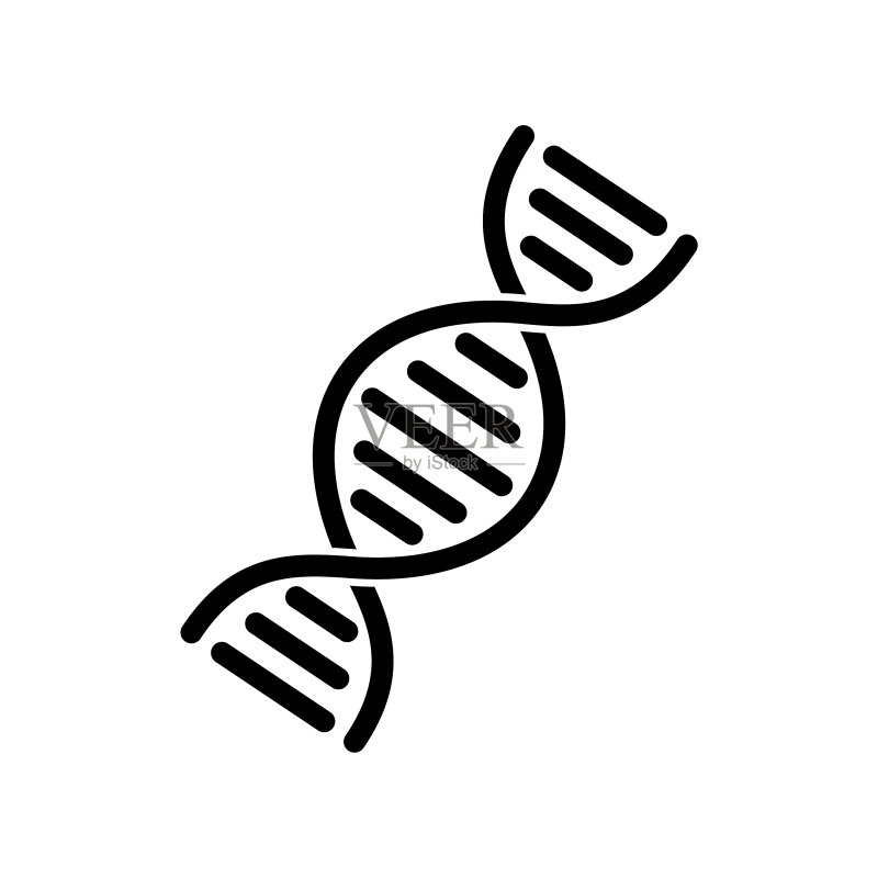 轮廓风格的DNA图标素材