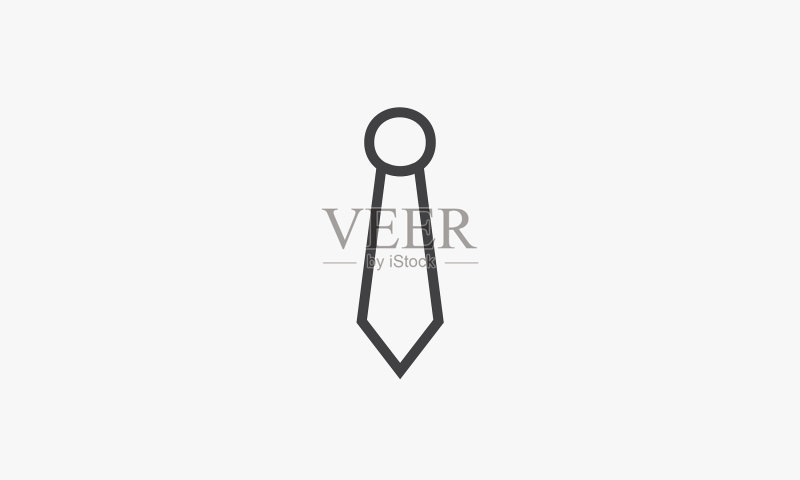 白色背景上的线性图标领带图标素材