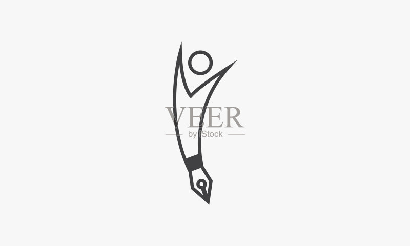 白色背景上的墨水画笔线条图标图标素材
