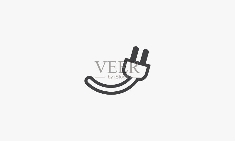 电缆插座字母C logo设计概念图标素材