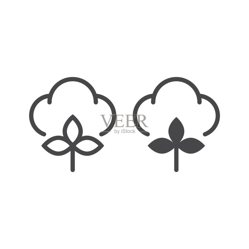 棉花黑色图标图标素材