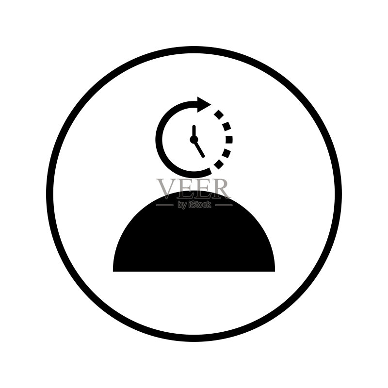 时间工作安排图标黑色矢量图图标素材