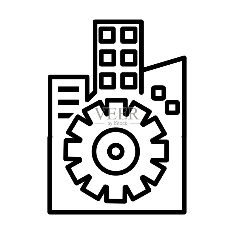 基础设施线性图标图标素材