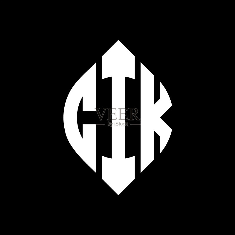 CIK圆形字母标志设计图标素材