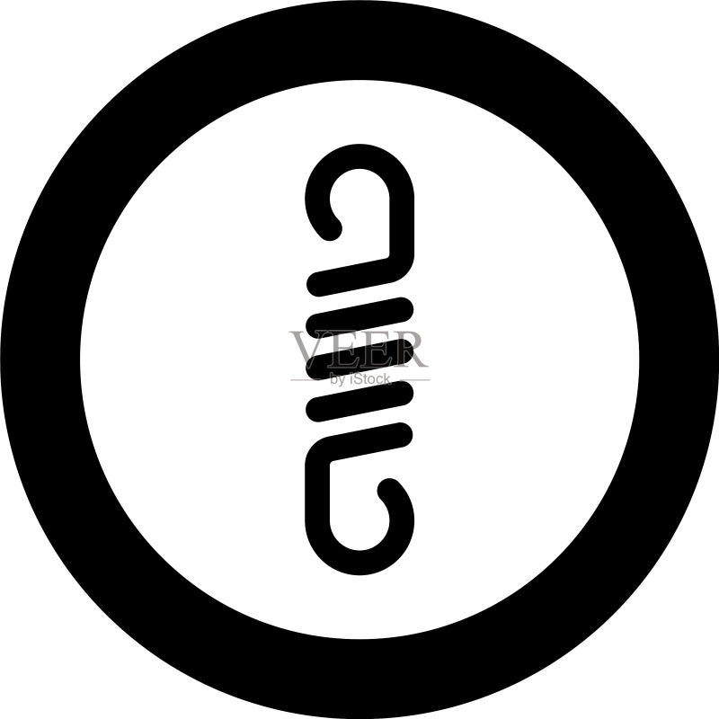 弹簧金属线圈螺旋钢丝柔性图标图标素材