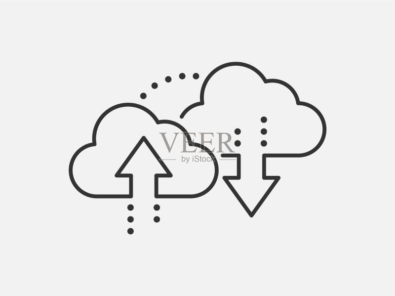云计算连接科技图标图标素材