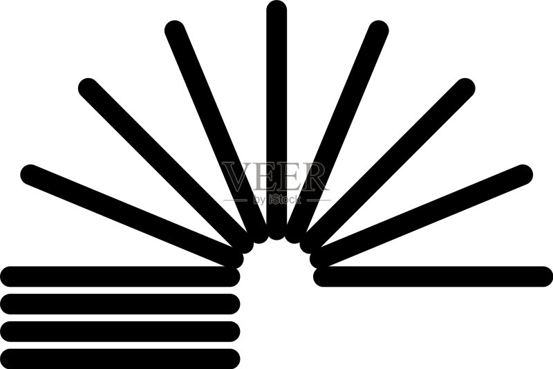 弹跳螺旋塑料线圈图标猫弹簧图标素材