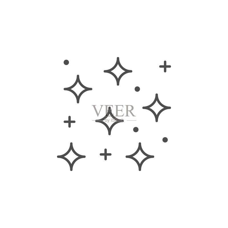 闪烁线条轮廓图标图标素材