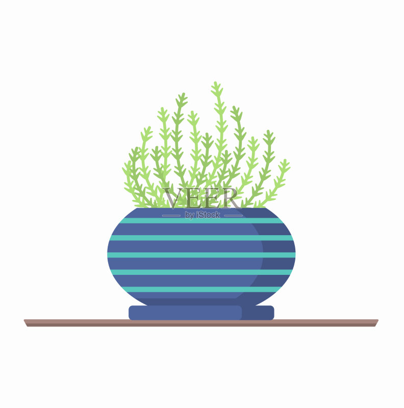 搁板盆栽植物花盆图标素材