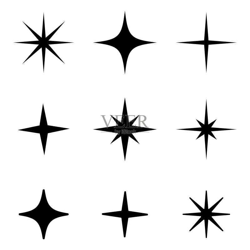 闪耀星星图标合集图标素材