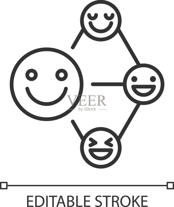 人脉网络线性图标图标素材