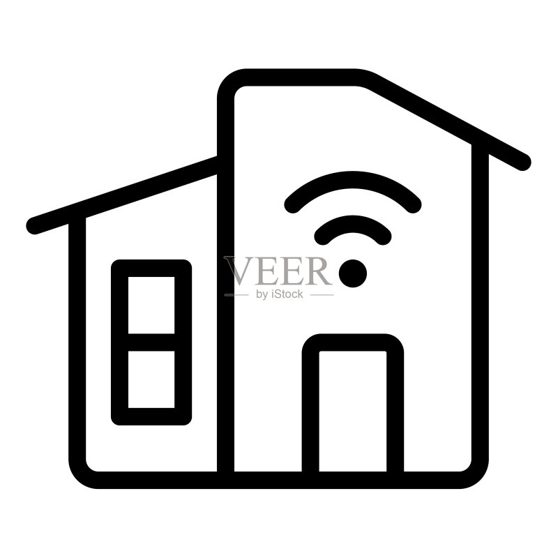 智能家居WiFi物联网独立图标图标素材