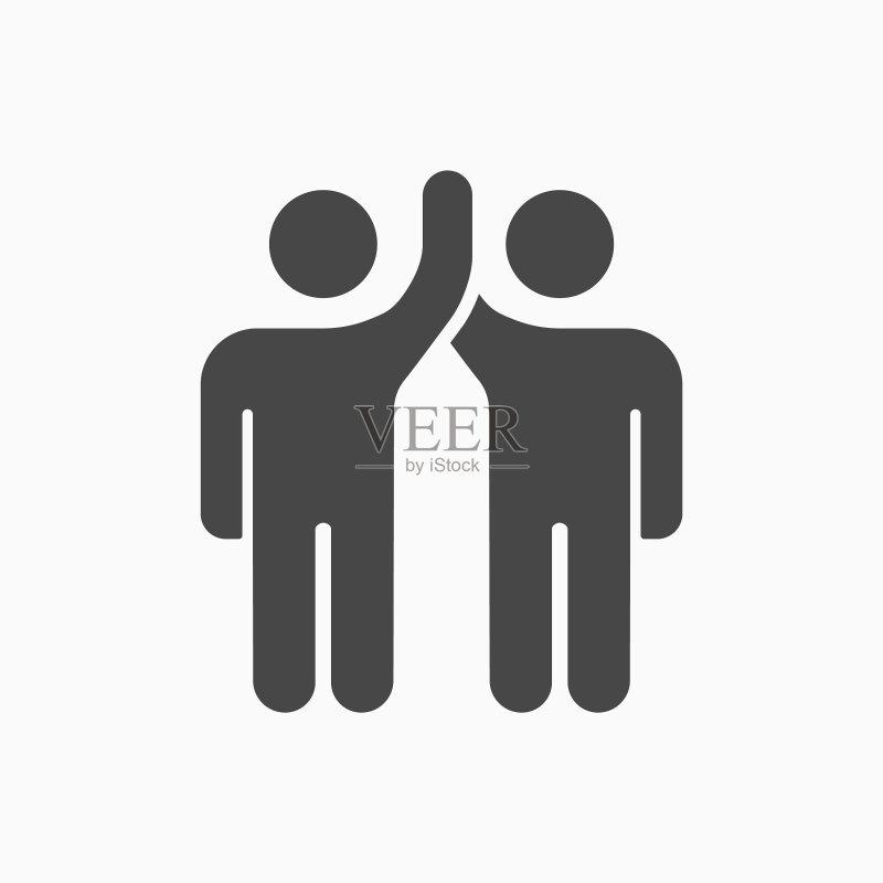 白色背景上的合伙图标图标素材
