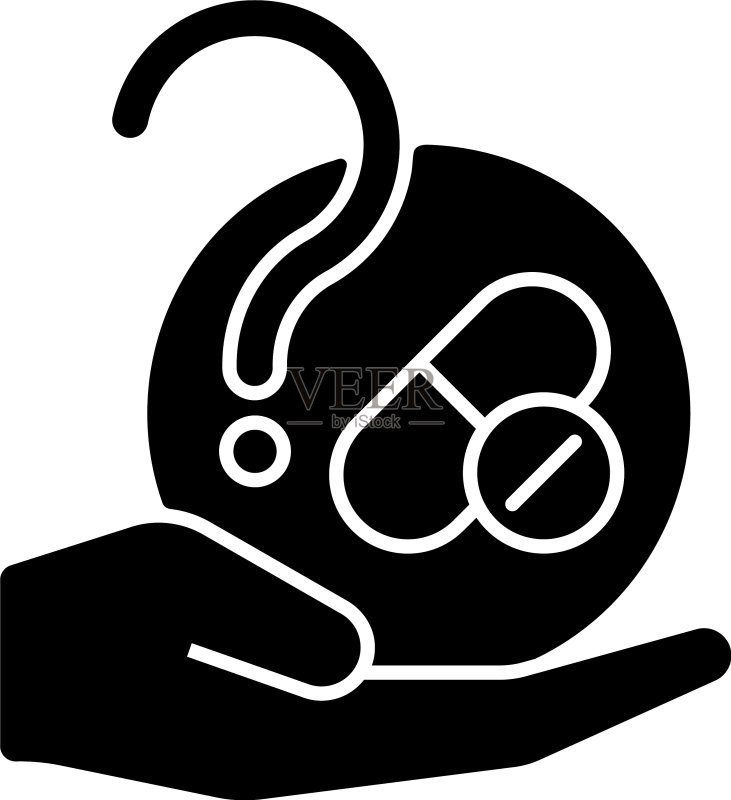 盲法试验黑色标志符号图标素材