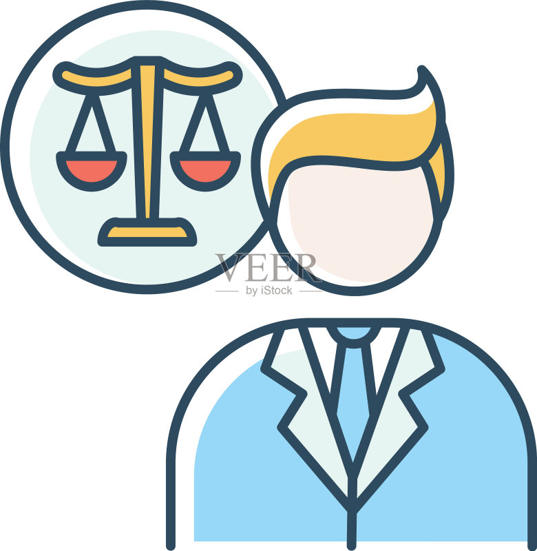 蓝色RGB颜色法律服务专业图标图标素材