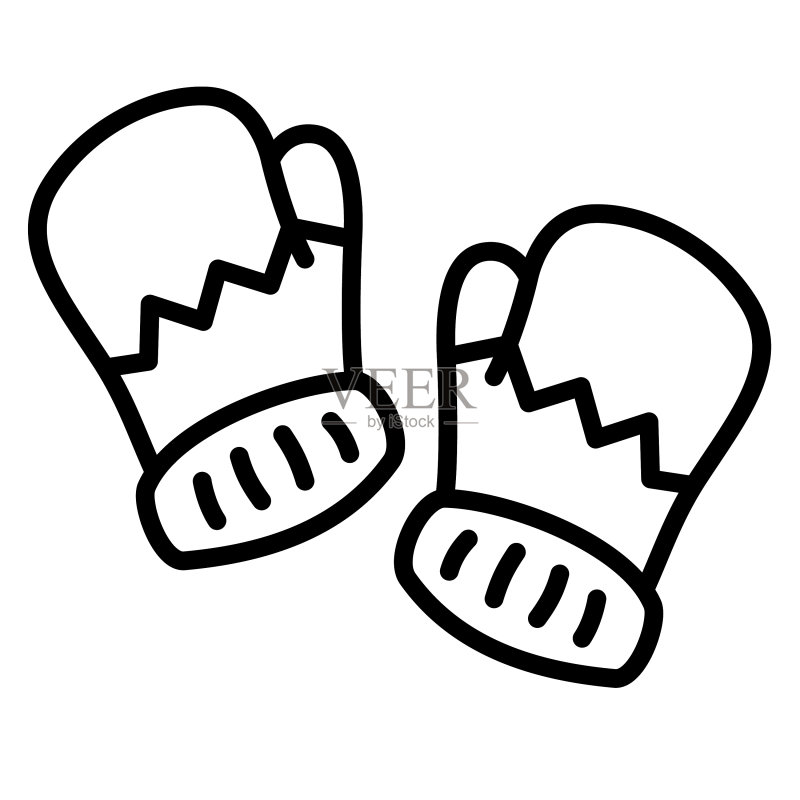 冬季手套服装独立图标图标素材