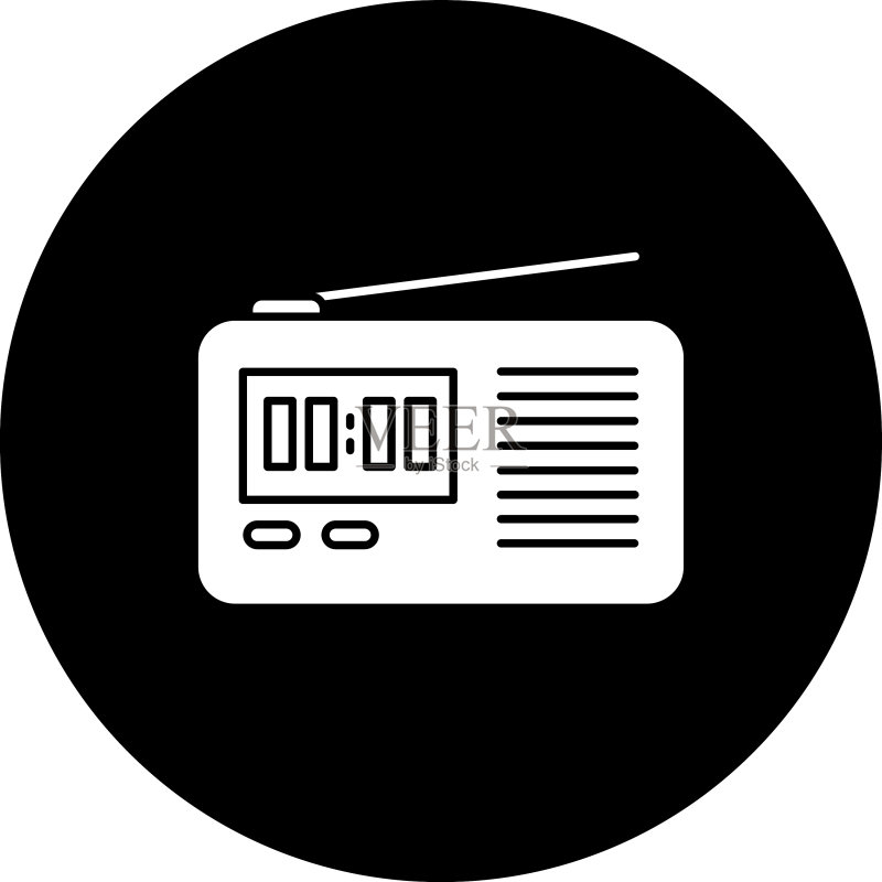 无线电套装 Glyph 图标便携电子设备图标素材