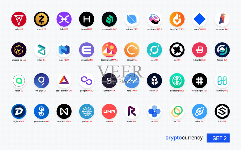 加密货币币数字支付系统图标素材