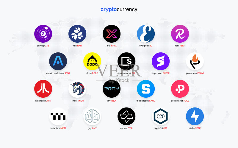 加密货币币数字支付系统图标素材