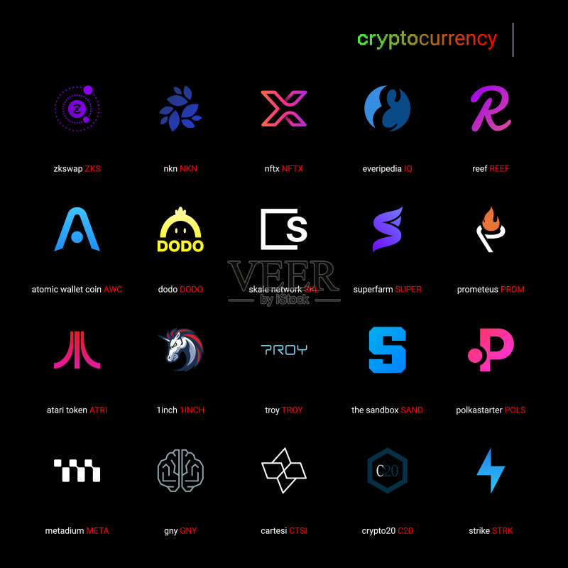 加密货币币数字支付系统图标素材