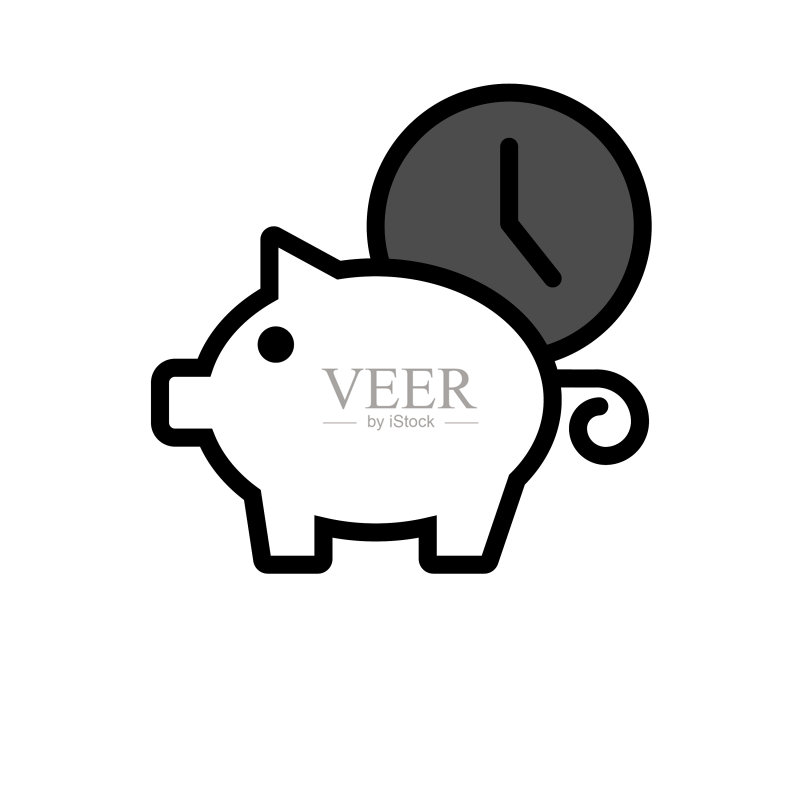 小猪储蓄罐图标图案图标素材