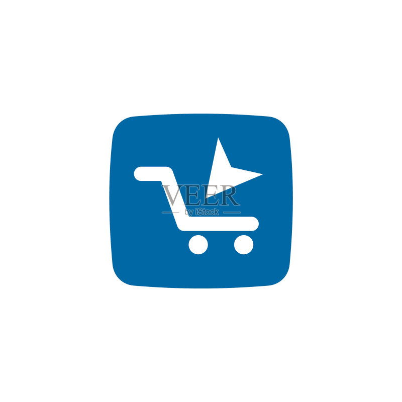 带有购物车图标的在线购物App Logo图标素材