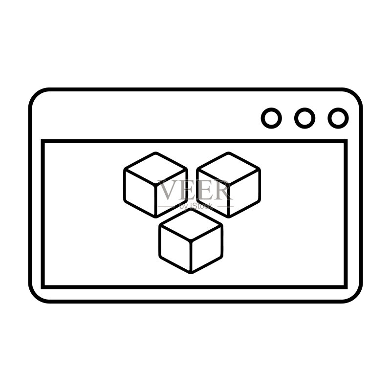 3D立方体在线学习图标图标素材