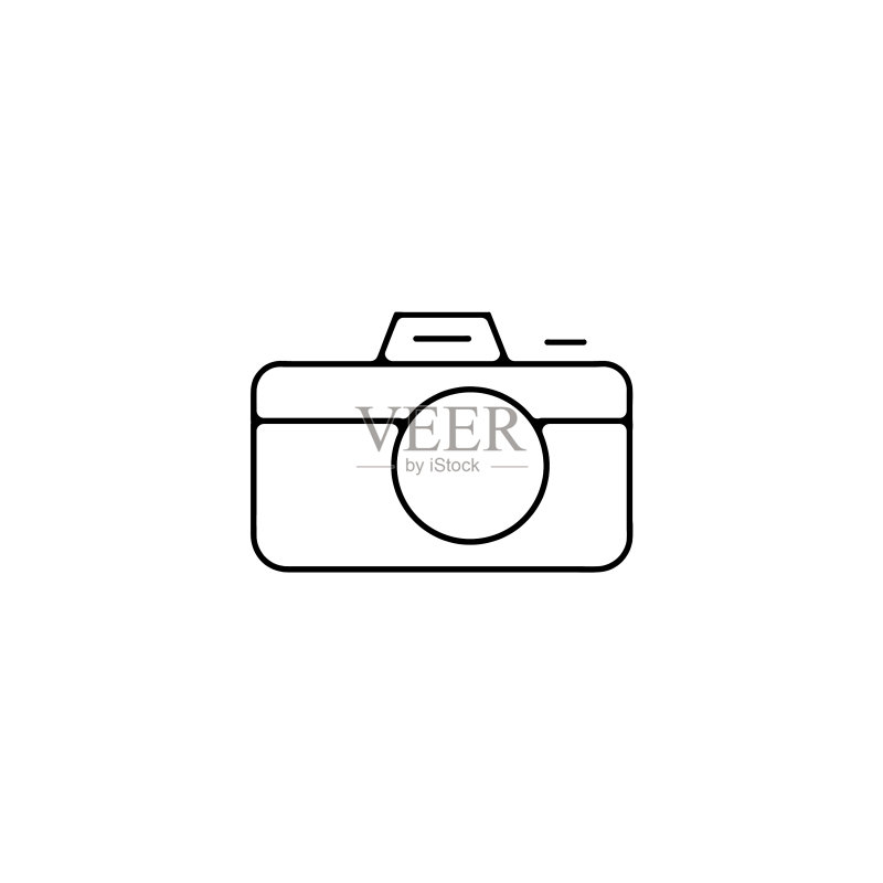 照相机细线条图标图标素材