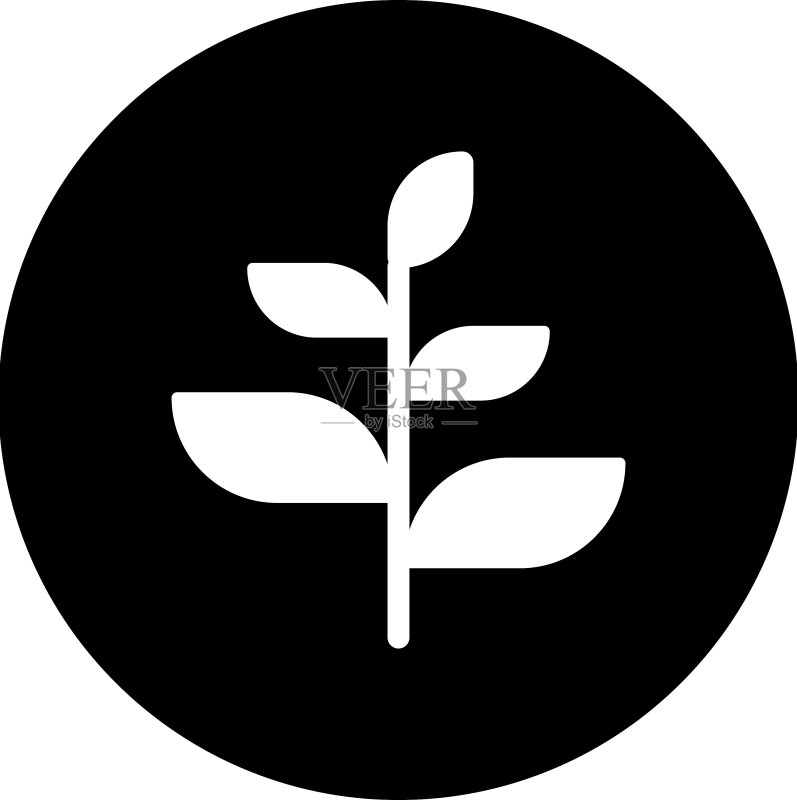 嫩芽植物枝条图标素材