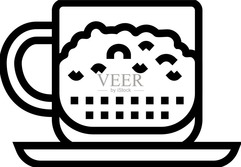 玛奇朵咖啡线条图标图标素材