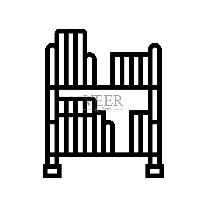 游戏手柄线性图标矢量插画图标素材