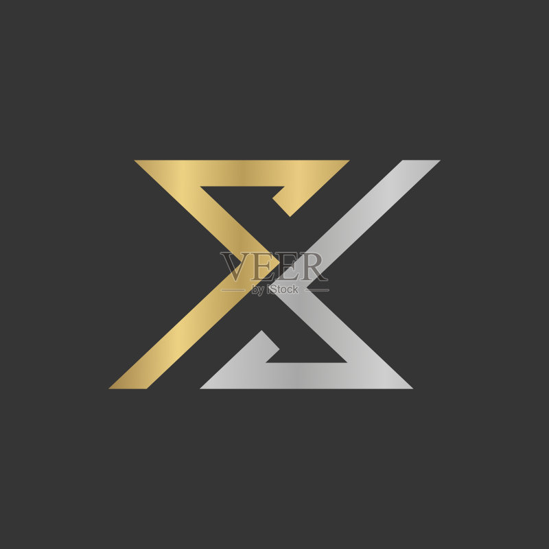 字母缩写标志XS SX图标素材