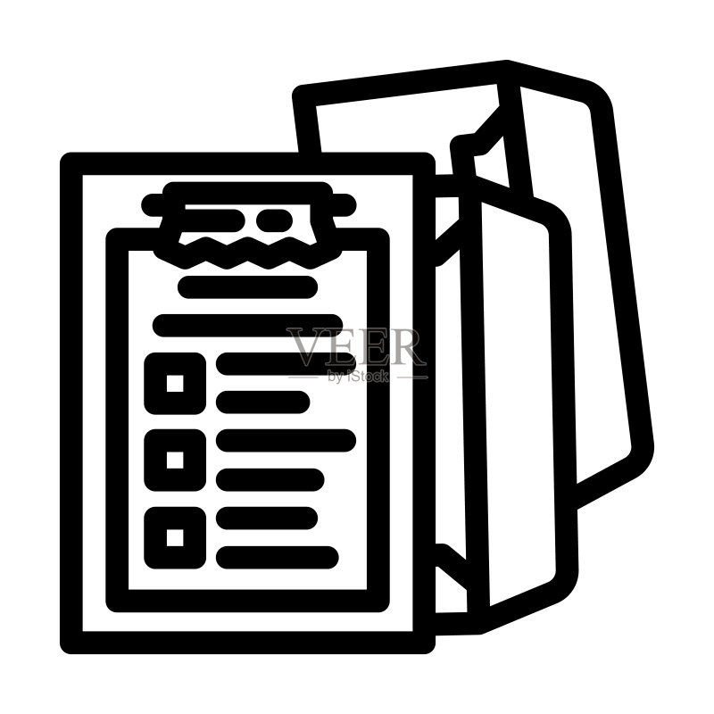 内容审核电子邮件营销线性图标矢量图图标素材