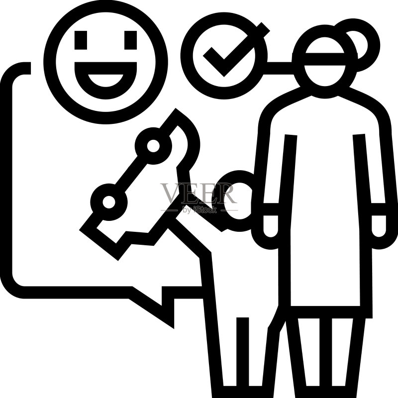 玩游戏保姆和孩子线条图标图标素材