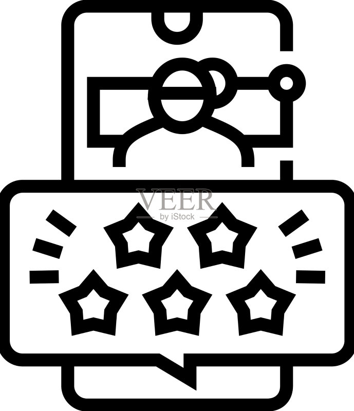 评价保姆线条图标图标素材