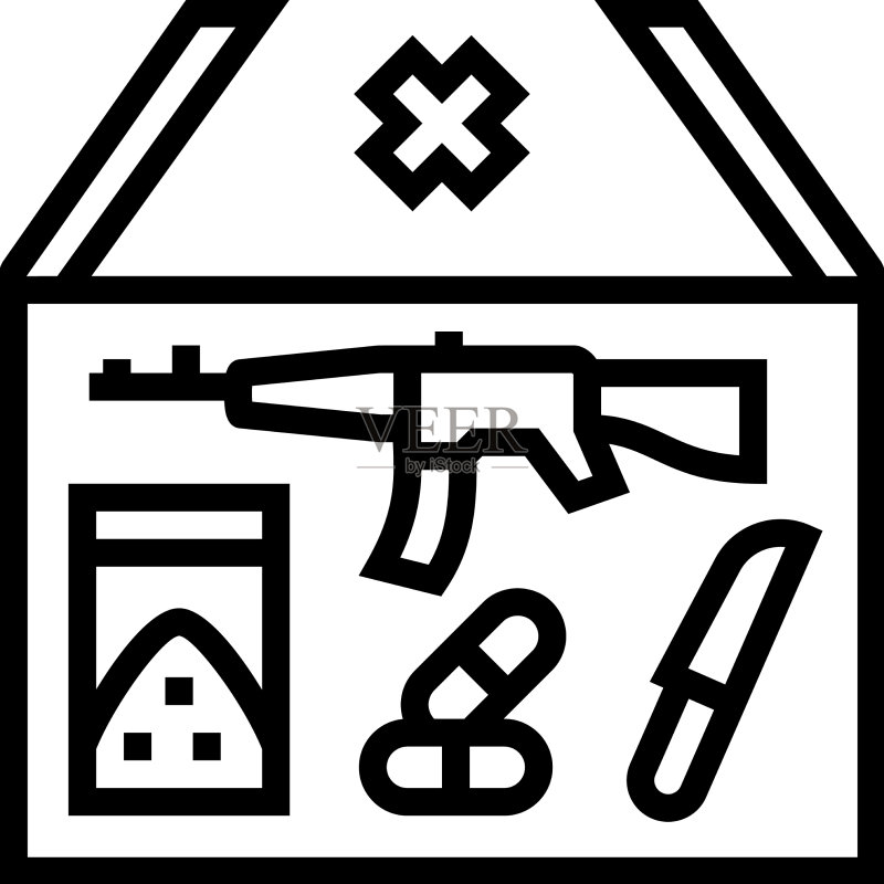 违禁品线性图标图标素材