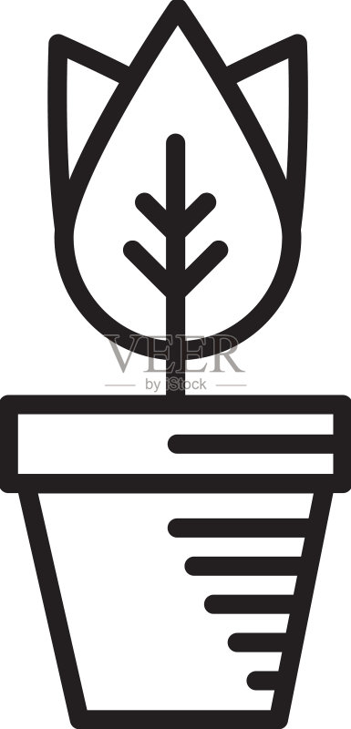 盆栽植物图标素材