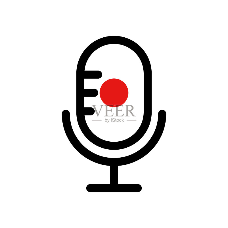 录音麦克风图标矢量素材图标素材
