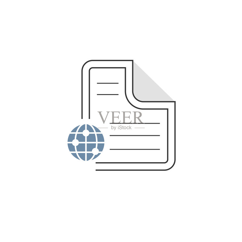 文档地球图标文件互联网标志图标图标素材