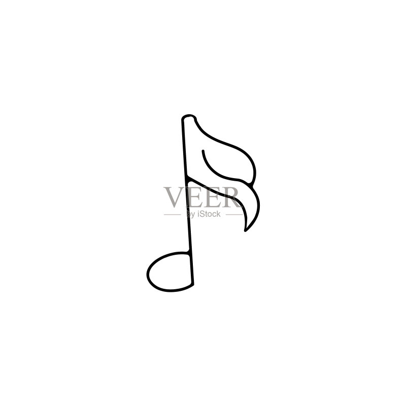 音符细线条图标图标素材