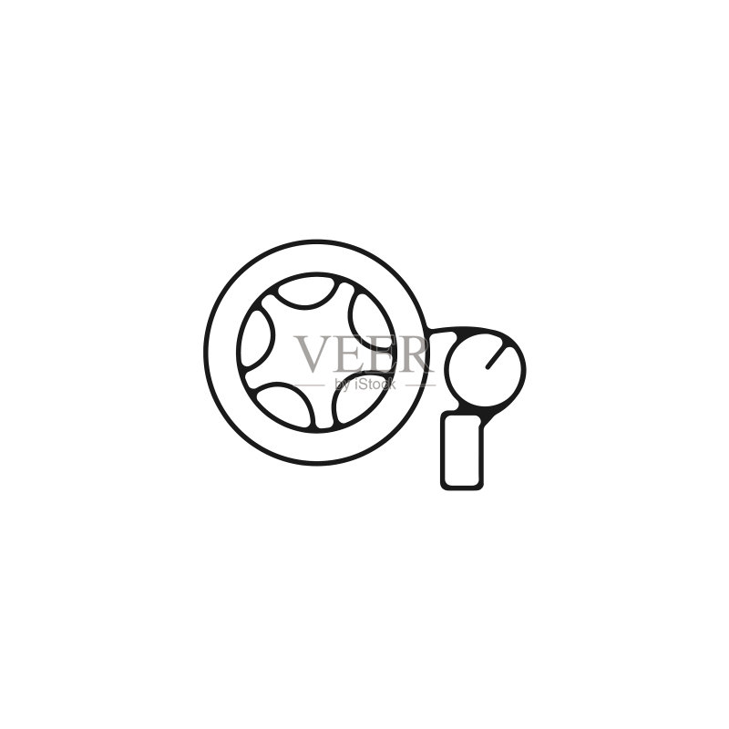 充气轮胎线条图标图标素材