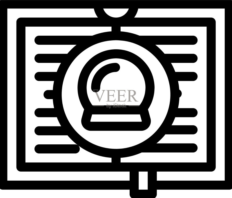 魔幻现实主义文学线性图标图标素材