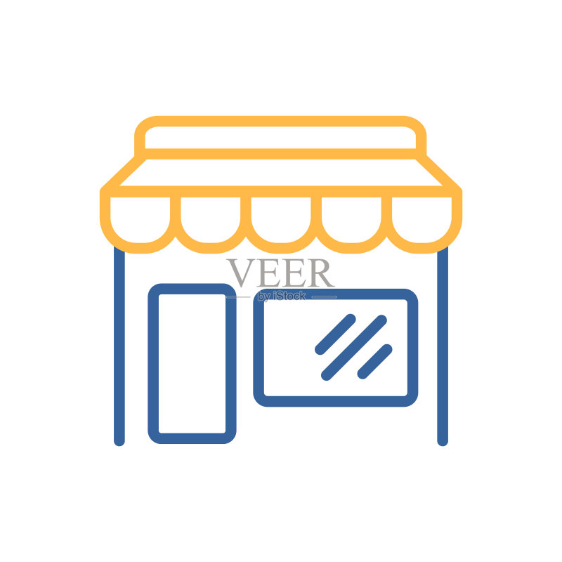 店铺正面隔离图标图标素材