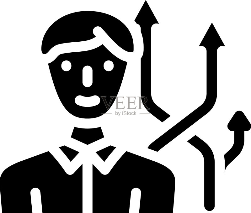不同销售方向的glyph图标图标素材