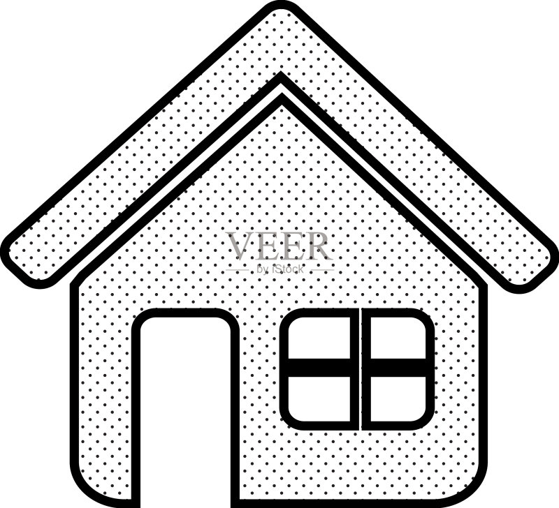 房屋符号和住宅图标标志设计图标素材