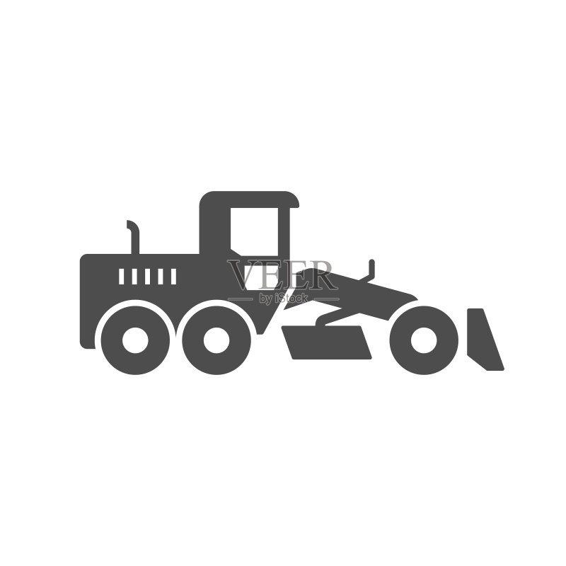 道路刮板车或平地机图标图标素材