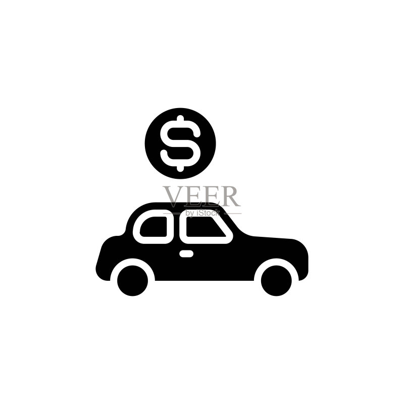 汽车金融图标在矢量。标识图标素材