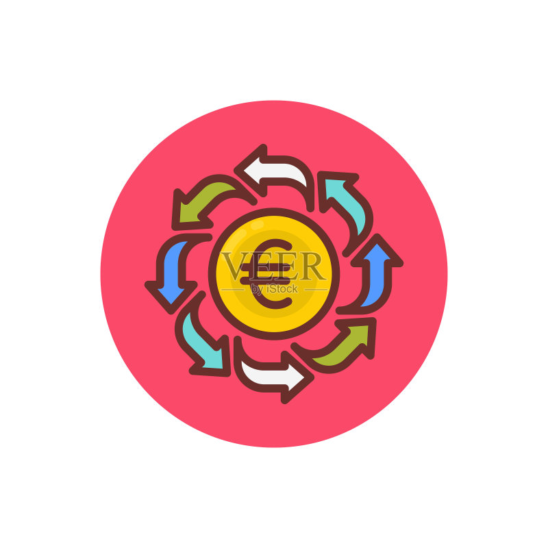欧元矢量图标标志图标素材