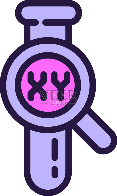 XY试管轮廓基因DNA图标图标素材