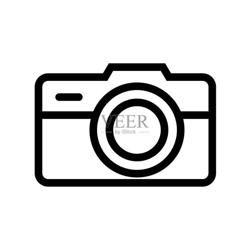 相机线条图标描边照片轮廓标志图标素材